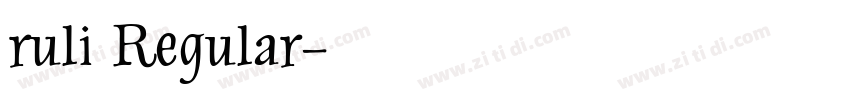ruli Regular字体转换